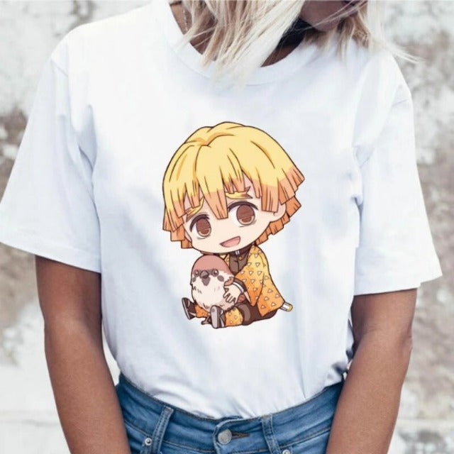 T-shirt Femme Zenitsu Chibi Demon Slayer