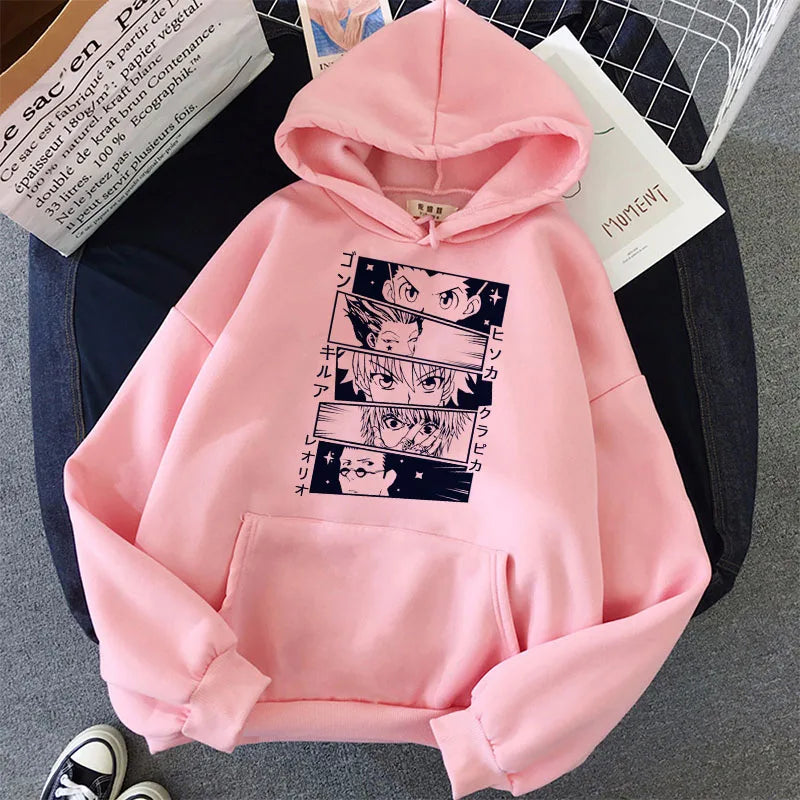 Pull À Capuche HxH Personnages hunter x hunter rose