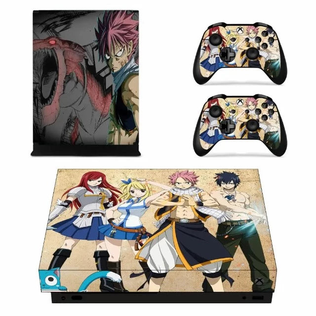 Sticker Autocollant Xbox One Fairy Tail Natsu Lucy Grey Erza