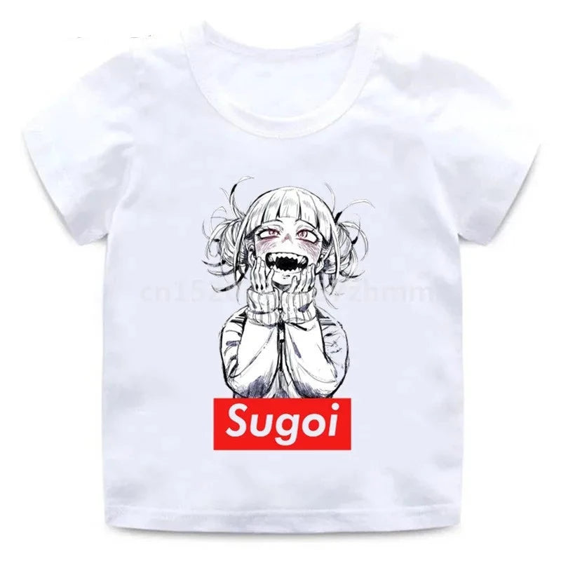 T-Shirt Enfant My Hero Academia Sugoi Fille Garçon BLANC