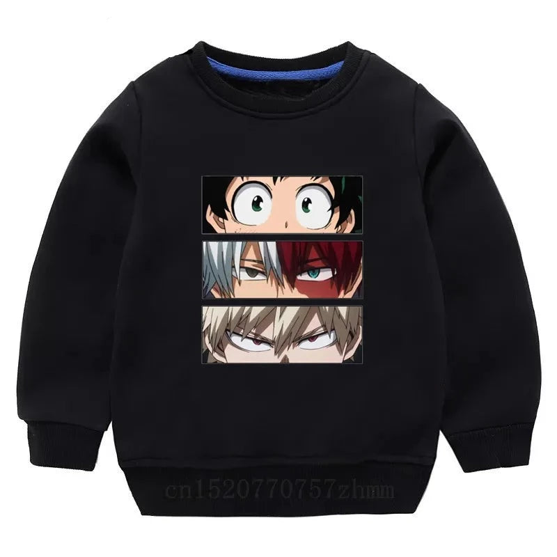 Sweat My Hero Academia Pull Enfant Héros Principaux NOIR