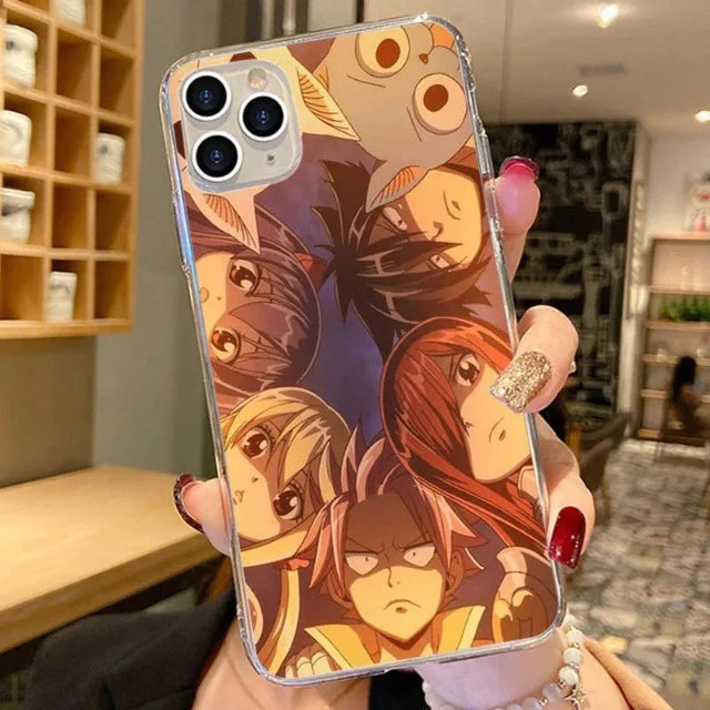 Coque de Téléphone Protection iPhone Fairy Tail Personnages