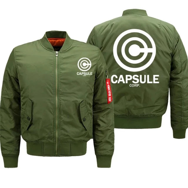 Veste Bomber Dragon Ball Z Capsule Corp Vert Armé