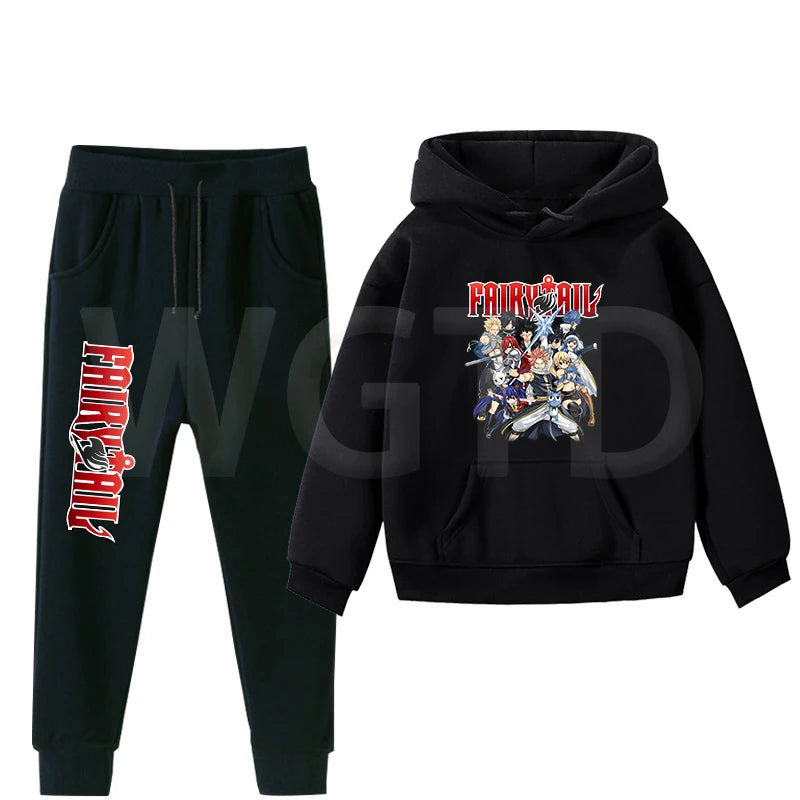 Ensemble Sweat Pull &amp; Pantalon Enfant Fairy Tail Noir