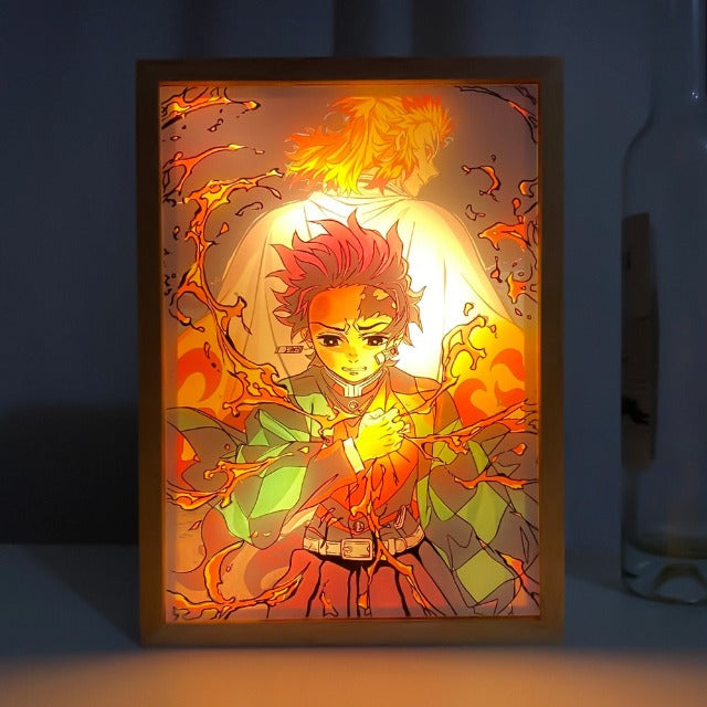 Dämonentöter Tanjiro Rengoku Lichtrahmen