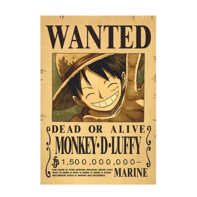 Poster One Piece Wanted Monkey D. Luffy