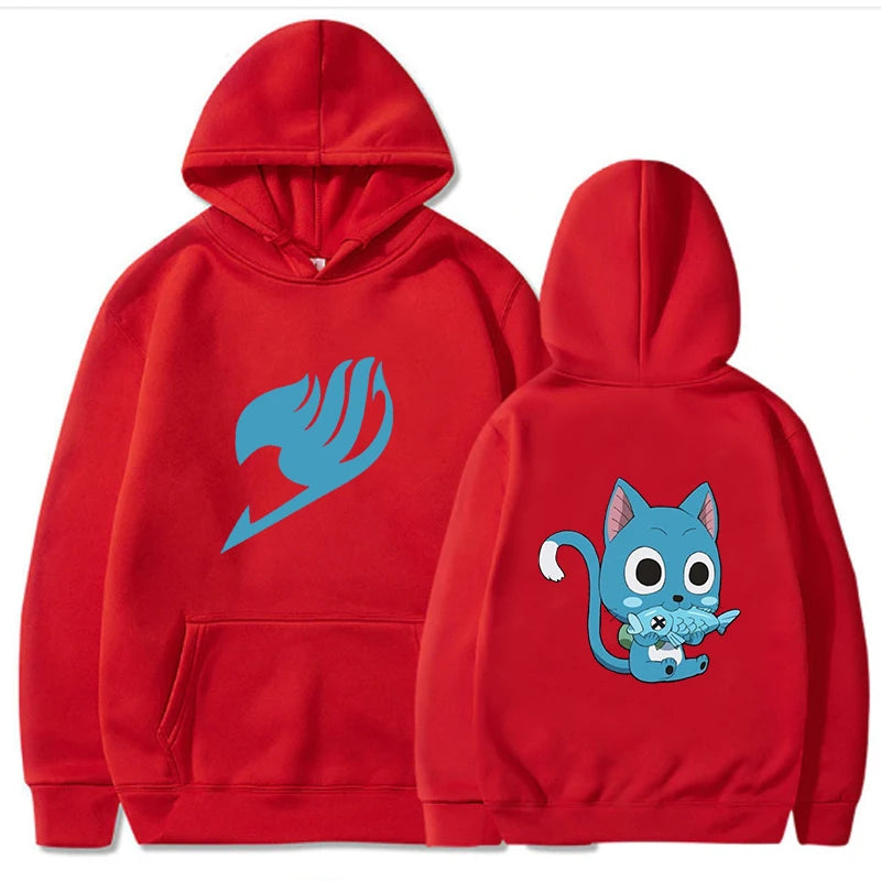 Sweat Pull à Capuche Fairy Taill Happy Poisson Rouge
