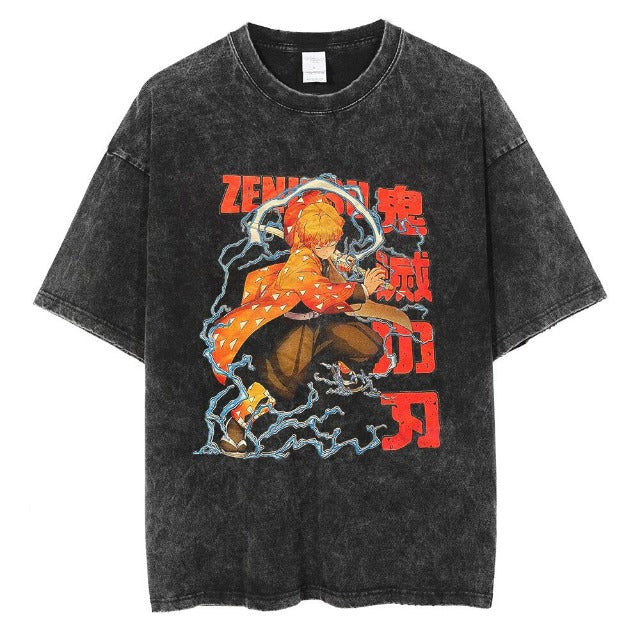 Vintage Dämonentöter Zenitsu T-Shirt