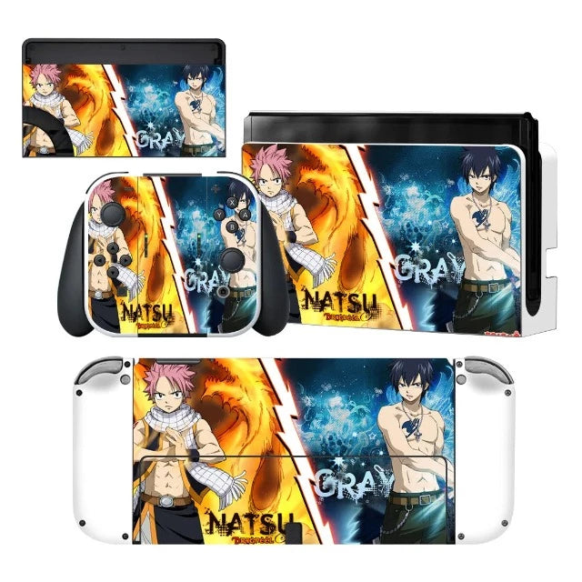 Sticker Autocollant Nintendo Switch Fairy Tail Natsu &amp; Grey