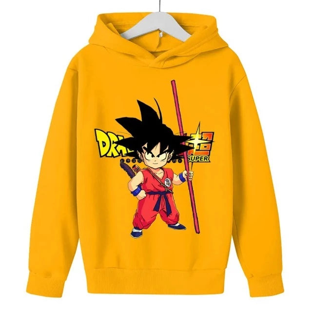Sweat Enfant Dragon Ball Super Pull Goku JAUNE