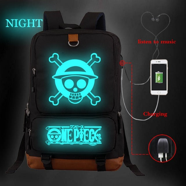 Zaino fluorescente One Piece Jolly Roger Satchel