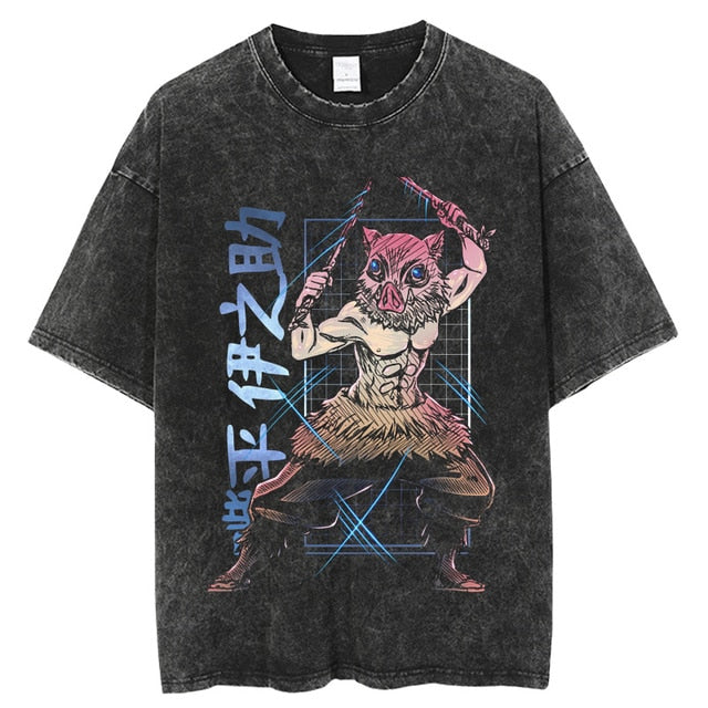 T-shirt vintage Inosuke Demon Slayer