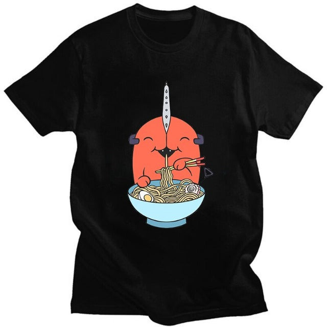 T-Shirt Maglietta Chainsaw Man Pochita Nero
