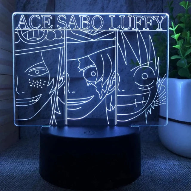 Lampe One Piece Ace Sabo Luffy