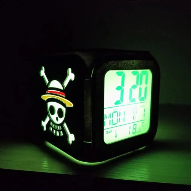 Réveil One Piece Lumineux Jolly Roger