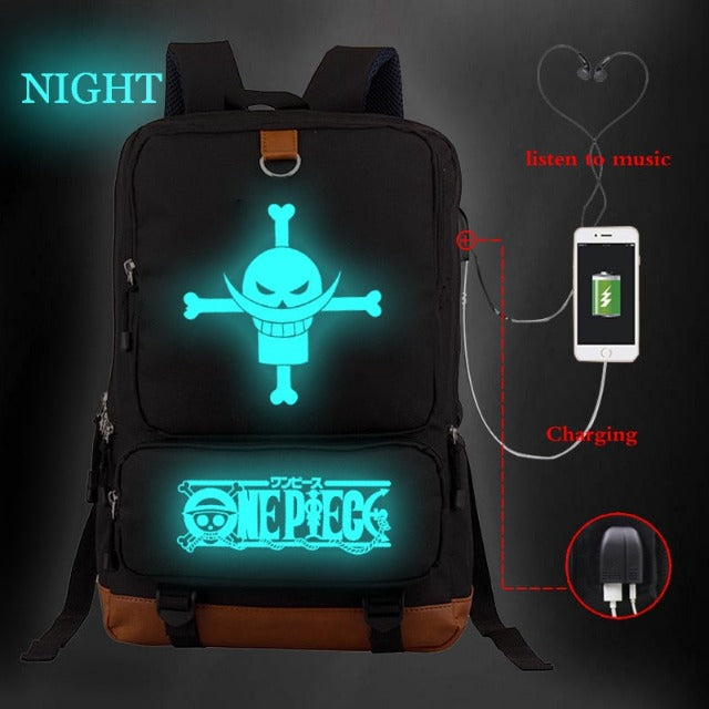 Sac à Dos Fluorescent One Piece Barbe Blanche Cartable