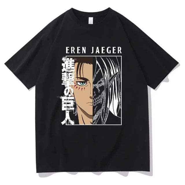 T-Shirt L'Attacco dei Giganti Eren Jaeger 8 Colori