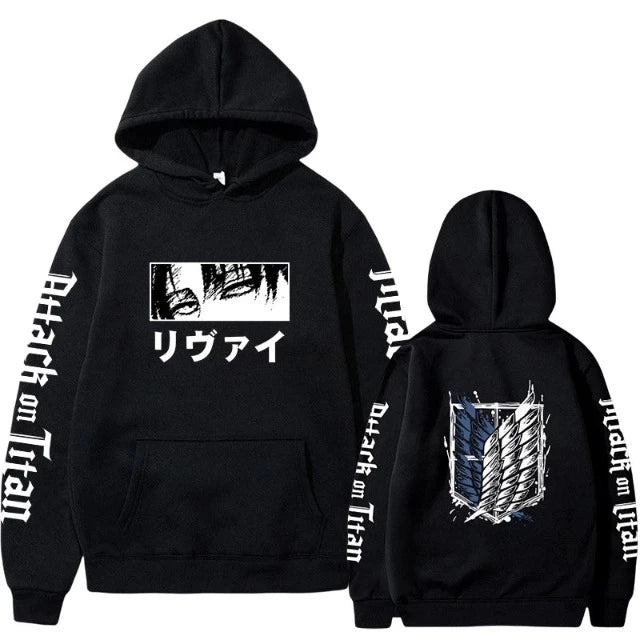 Sweat Attaque des Titans Levi Ackerman noir