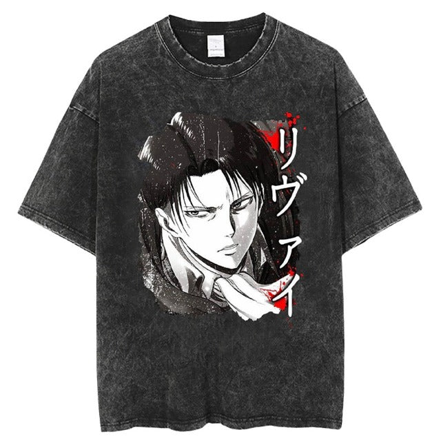 T-shirt Vintage Levi Attaque des titans