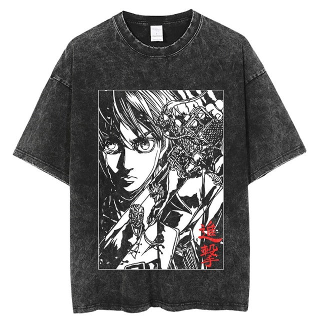 T-shirt Vintage Attaque des titans Eren
