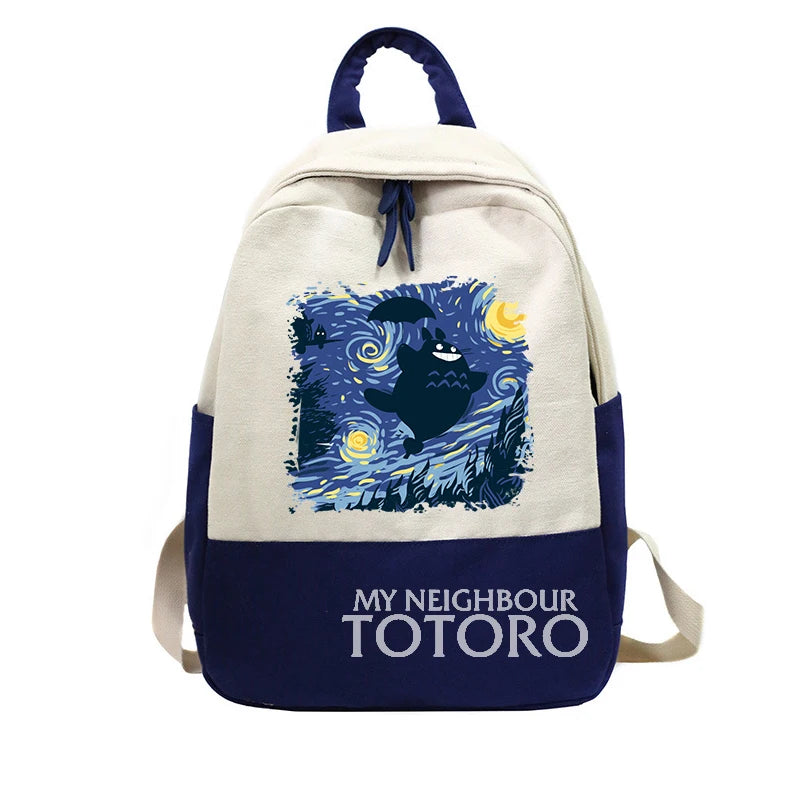 Sac À Dos Mon Voisin Totoro Van Gogh Bleu