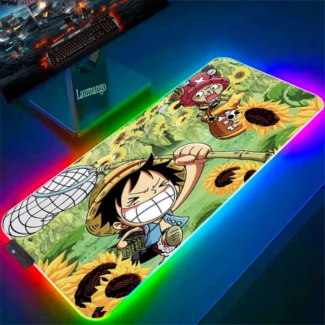 Tapis de Souris Lumineux One Piece Luffy Tony Tony