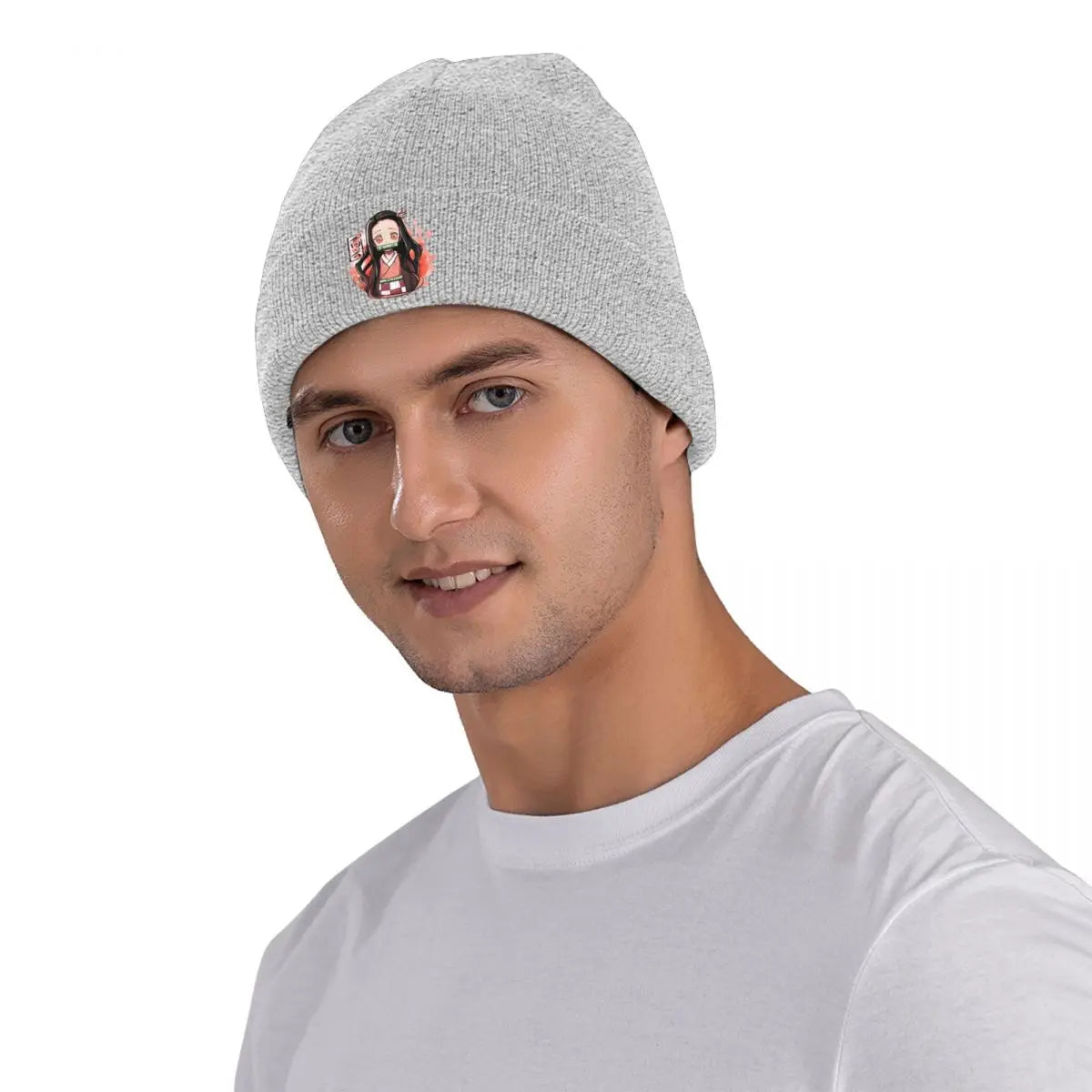 Demon Slayer Nezuko Beanie Hellgrau