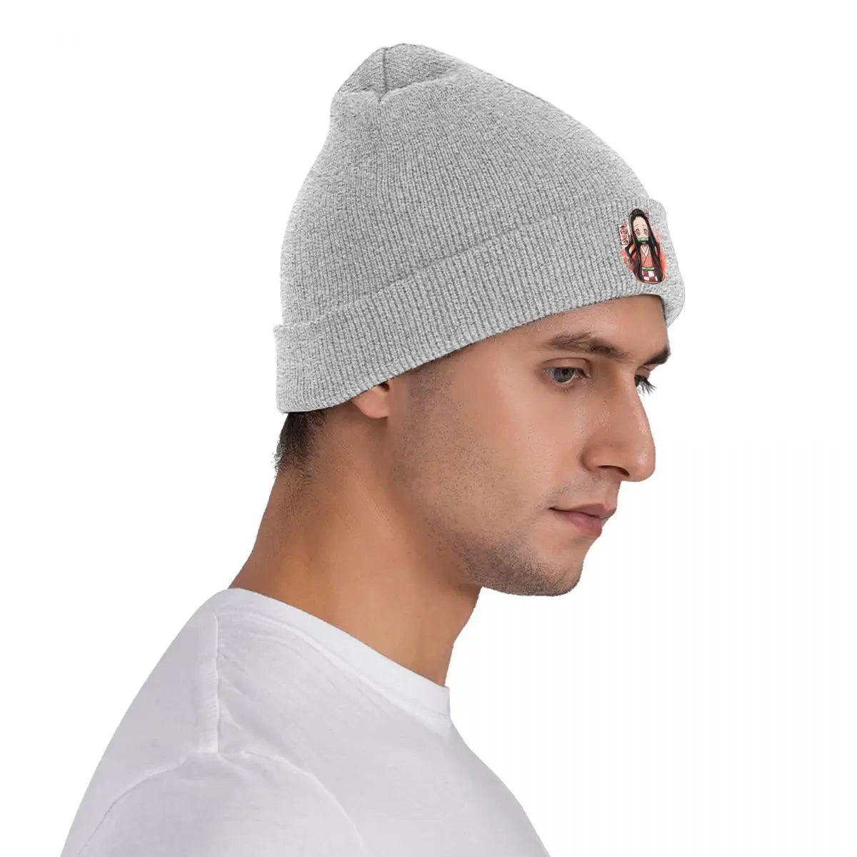 Demon Slayer Nezuko Beanie Hellgrau