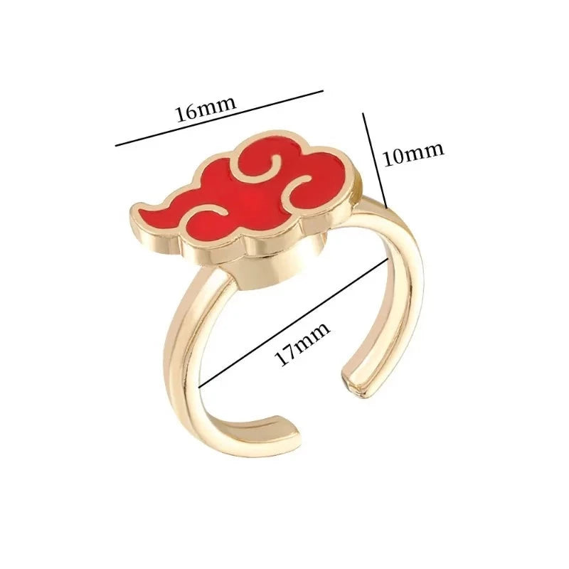 Bague Naruto Nuage Rouge Akatasuki