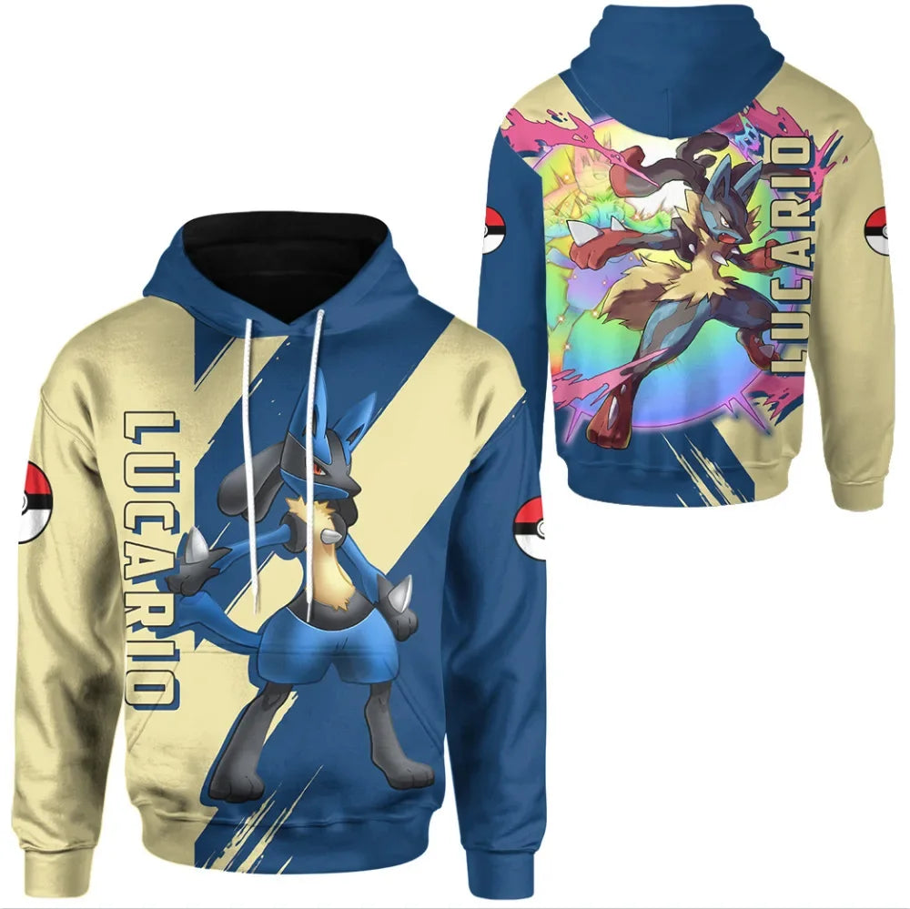 Sweatshirt À Capuche Pokémon Enfant Pull Lucario
