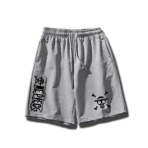 Short One Piece Jolly Roger Gris
