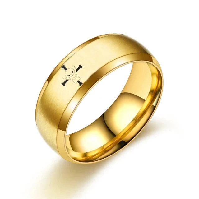 Bague One Piece Barbe Blanche Or