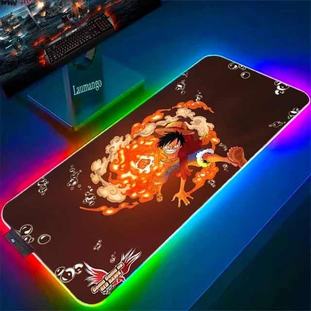 Tapis de Souris Lumineux One Piece Luffy Red Hawk