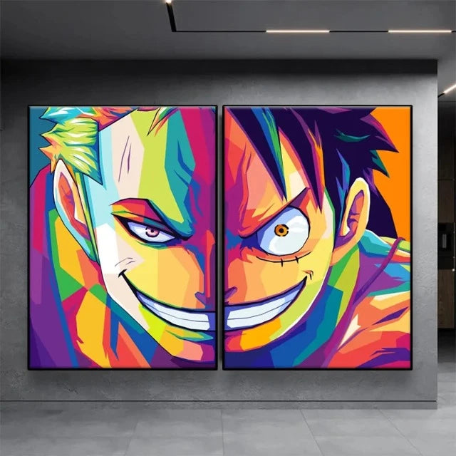 Poster One Piece Luffy vs Zoro