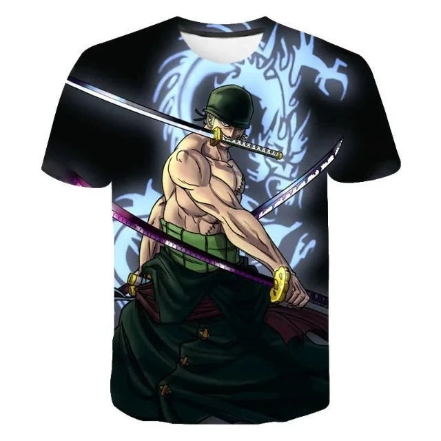T-Shirt Enfant One Piece Roronoa Zoro Fille Garçon