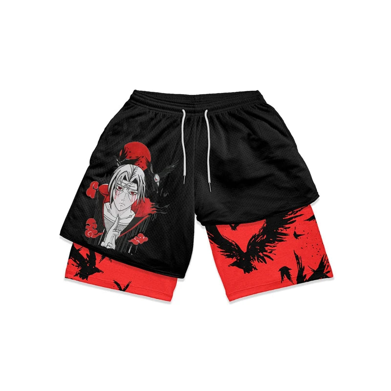 Short De Sport Itachi Corbeaux Naruto