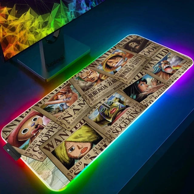 Tapis de Souris Lumineux One Piece Wanted