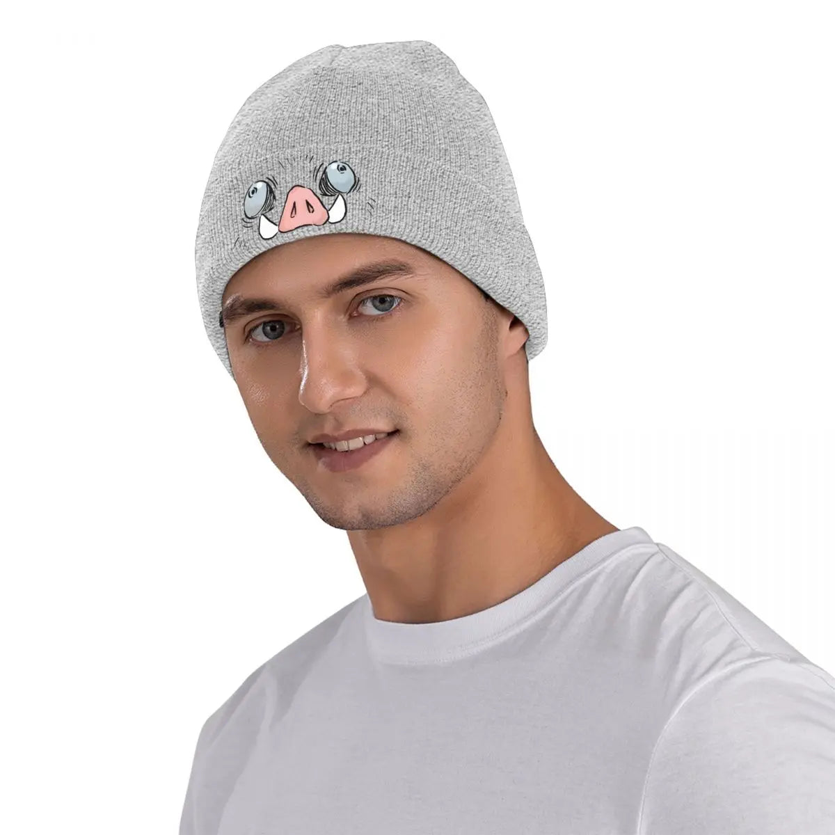 Demon Slayer Inosuke Beanie Hellgrau
