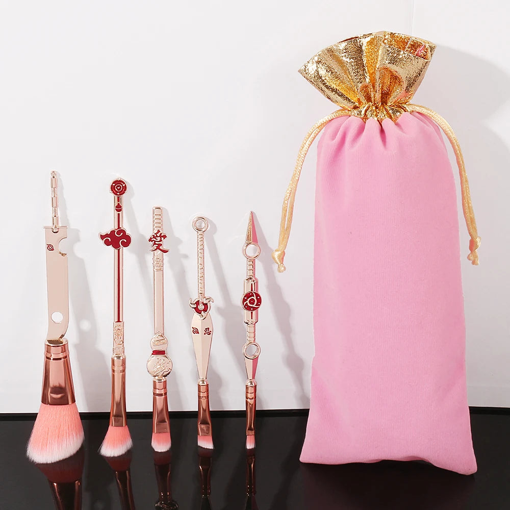 Pinceaux de Maquillage Naruto (Set de 5) rose