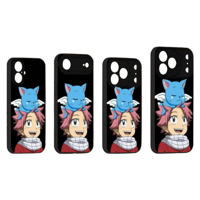 Coque de téléphone pour iPhone Fairy Tail Natsu et Happy