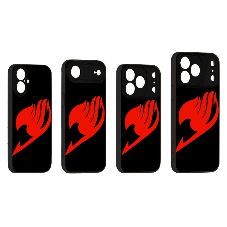 Coque de téléphone pour iPhone emblème Fairy Tail rouge