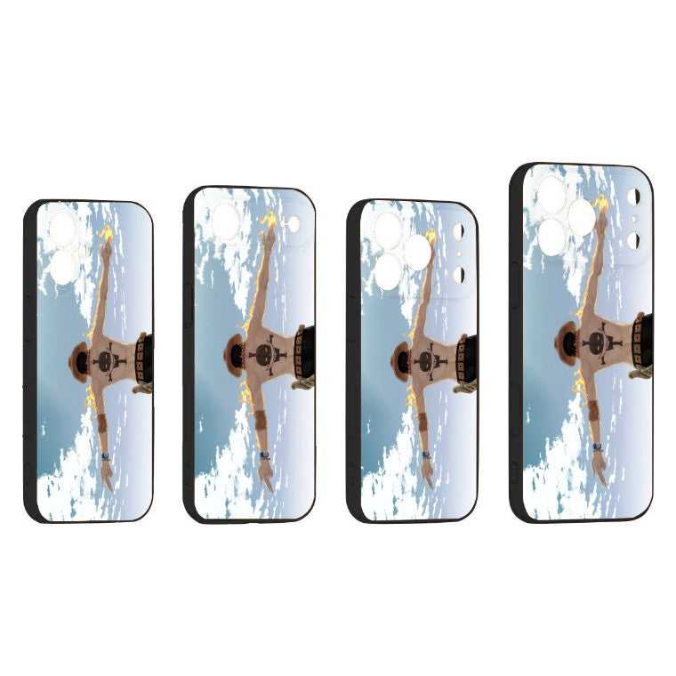 Coque de téléphone pour iPhone One Piece Portgas D. Ace Jolly Roger