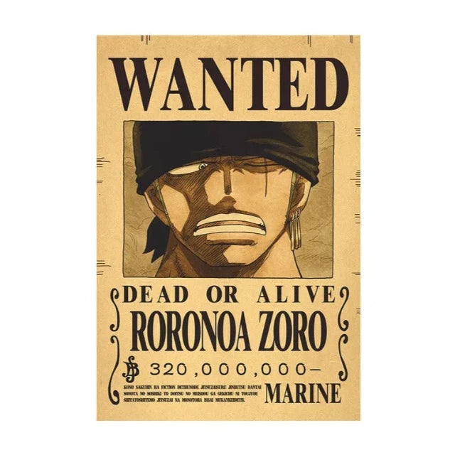 Poster One Piece Wanted Roronoa Zoro