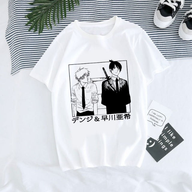 Aki &amp; Denji Kettensägen-Mann-T-Shirt