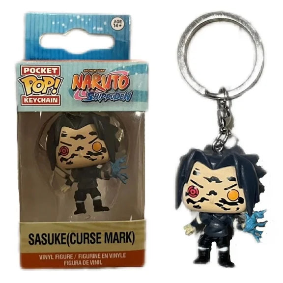 Porte-Clés Funko Pop Naruto Sasuke Marque Maudite