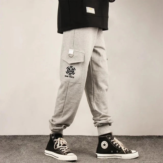 Pantalon Cargo One Piece Trafalgar Law Gris