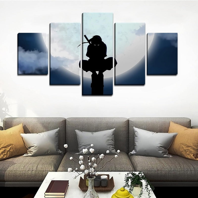 Tableau Deco Toile Cadre Mural Naruto Itachi Uchiwa