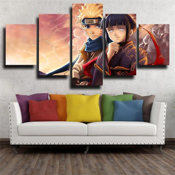 Tableau Deco Toile Cadre Mural Naruto Uzumaki Hinata Hyuga
