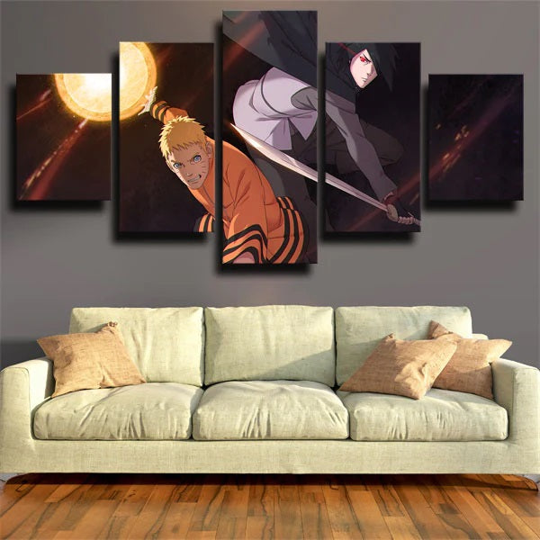 Tableau Deco Toile Cadre Mural Naruto & Sasuke Uchiha