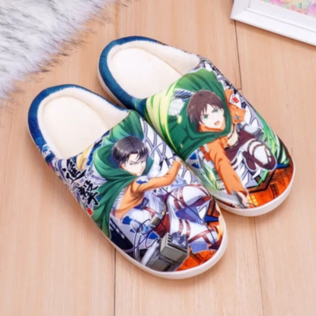 Pantoufles Attaque des Titans Eren &amp; Livaï